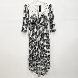 Free People New Romantics Lelani Wrap Hi-Low Dress Lace-Up Back Slit Small